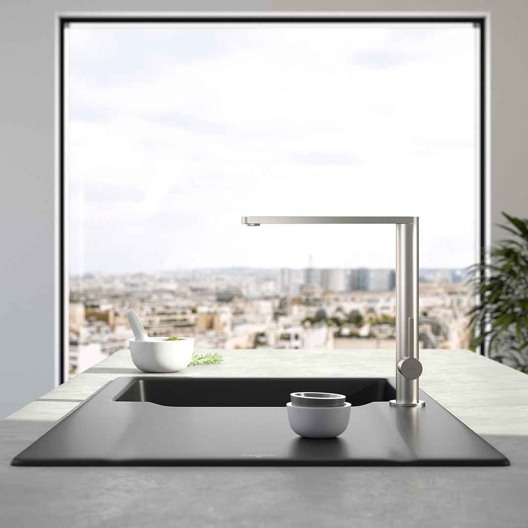 Villeroy &amp; Boch Finera Küchenarmatur, Hochdruck, Wasserhahn Küche mit Keramikkartusche und 360° Schw