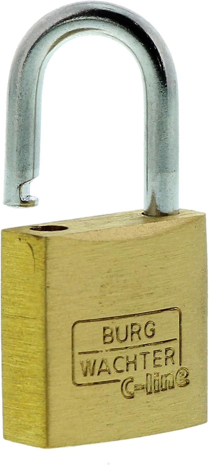 Burg-Wächter TRIO 222 20 GL SB Vorhangschloss-Set, 3,5 mm Bügelstärke, 3,5 mm Bügelstärke