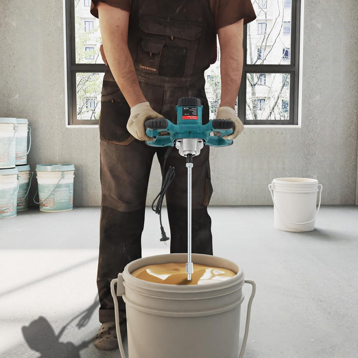 TABODD 2100W Rührwerk Mörtelrührer 220V, 800R/min 6 Stufen Handrührgeräte Mischer Rührer Rührgerät M