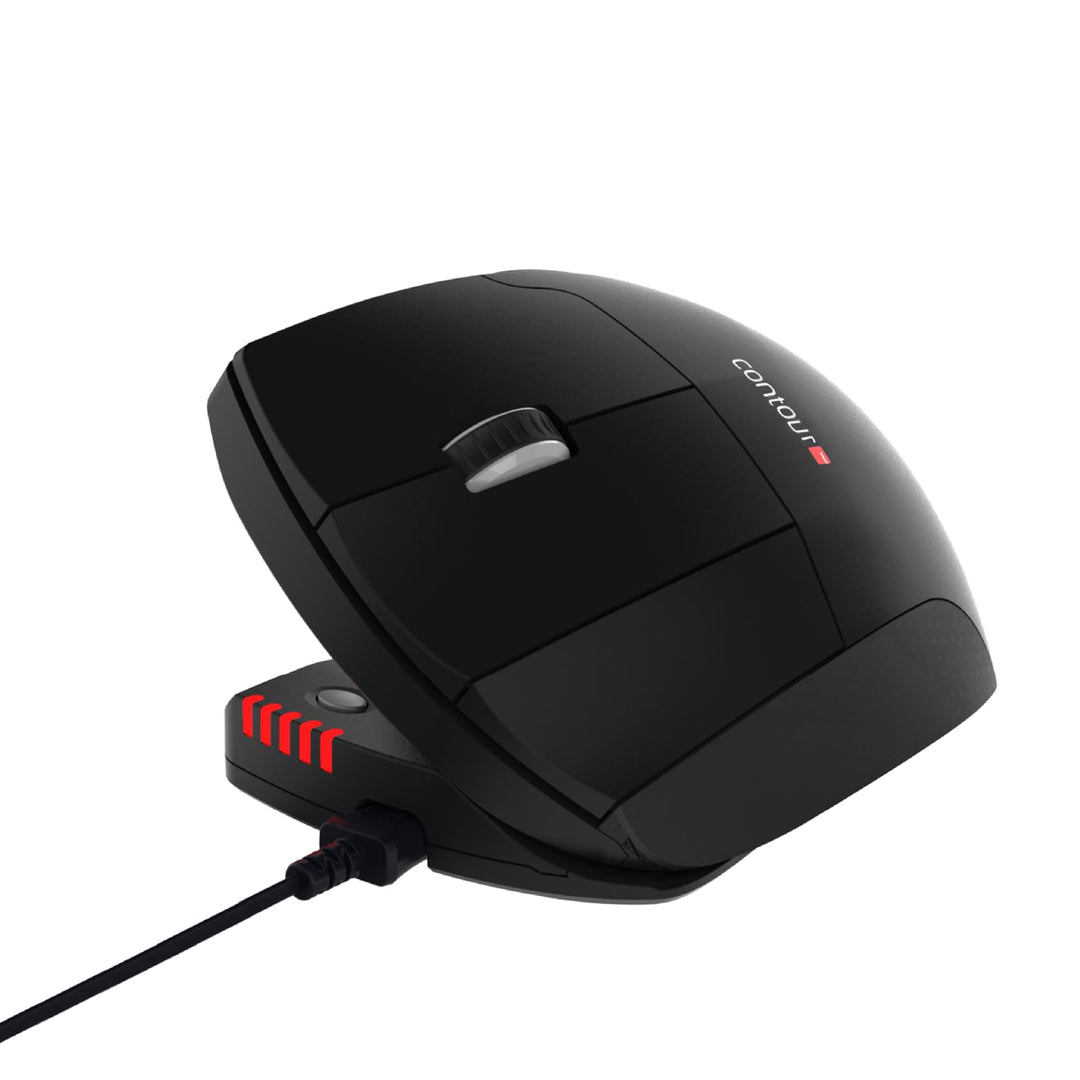Contour Unimouse | Preisgekrönte ergonomische Computermaus mit Daumenauflage | Kabelmaus | Vertikale