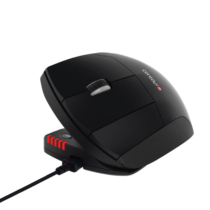 Contour Unimouse | Preisgekrönte ergonomische Computermaus mit Daumenauflage | Kabelmaus | Vertikale