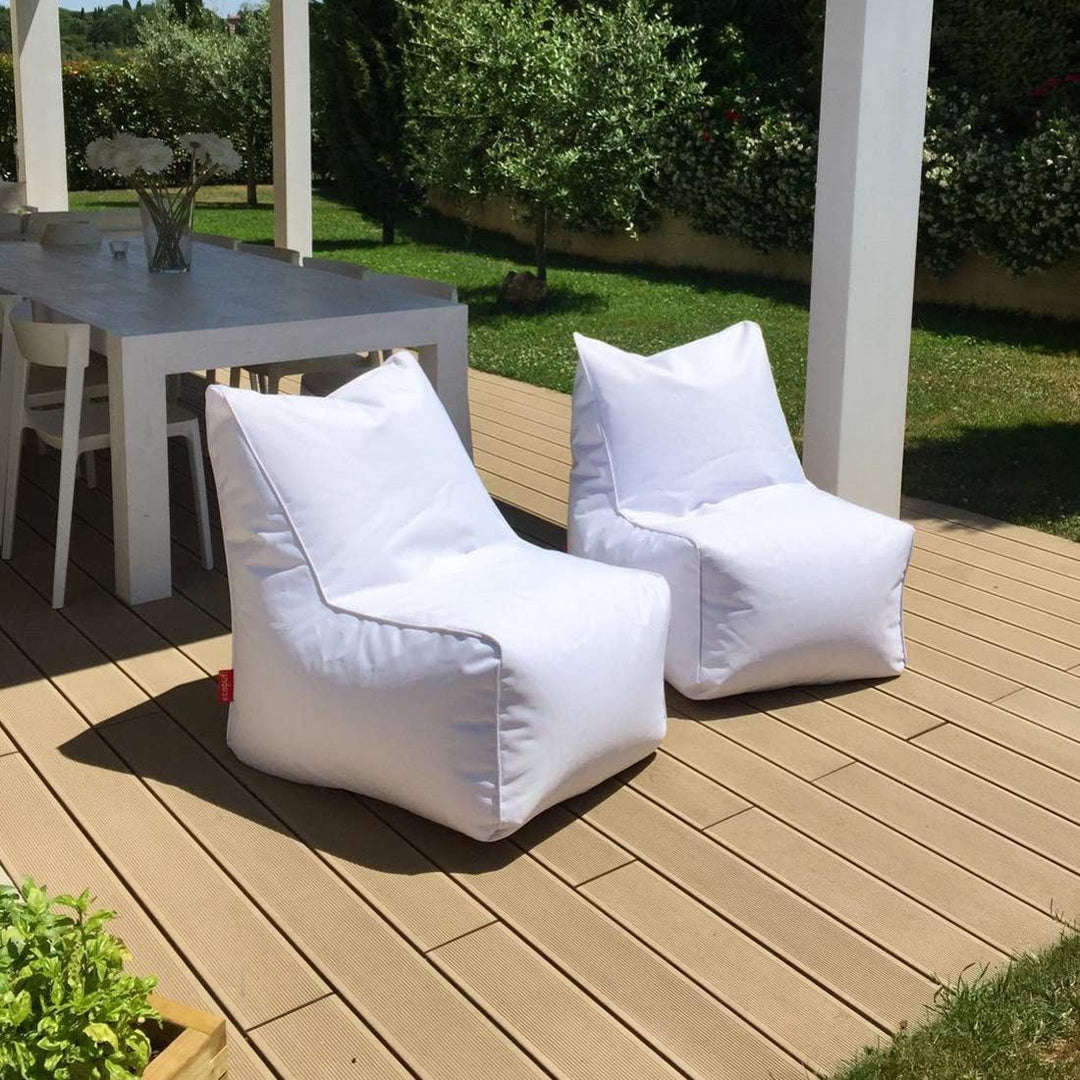 Ecopuf Solid – Sitzsack mit Füllung aus weichem Polyester, gemustertes Design, Gartenmöbel, 75 x 75