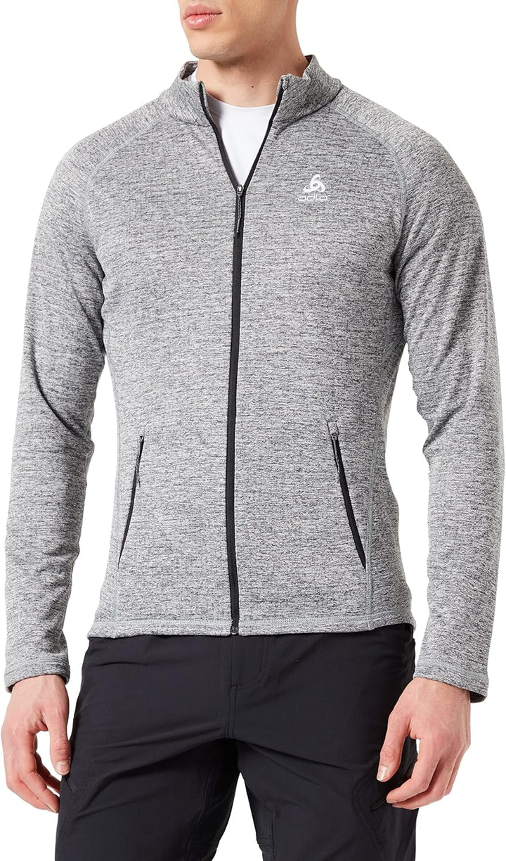 Odlo Herren FLI Jacke Fleecejacke Fleecepullover XXL Grey Melange, XXL Grey Melange