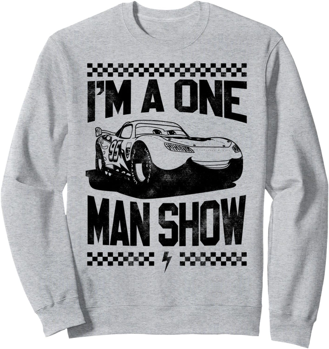 Disney Pixar Cars Lightning McQueen One Man Show Sweatshirt