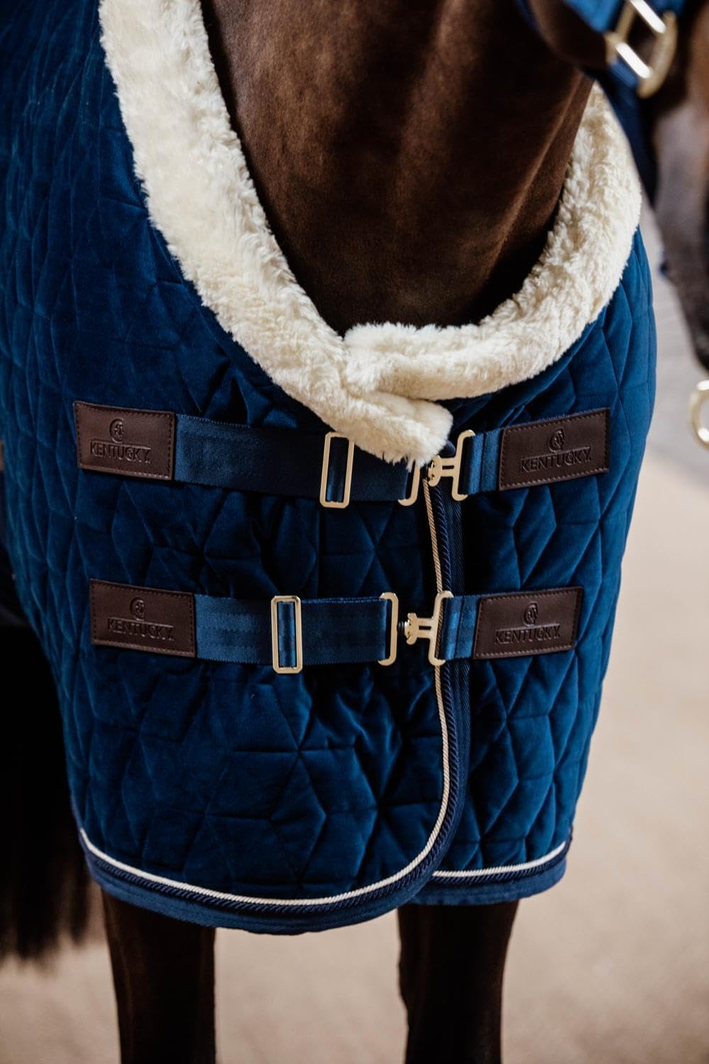 Kentucky Horsewear Show Rug Velvet Turnierdecke, Grösse:155, Farbe:Marine 155 navy, 155 navy