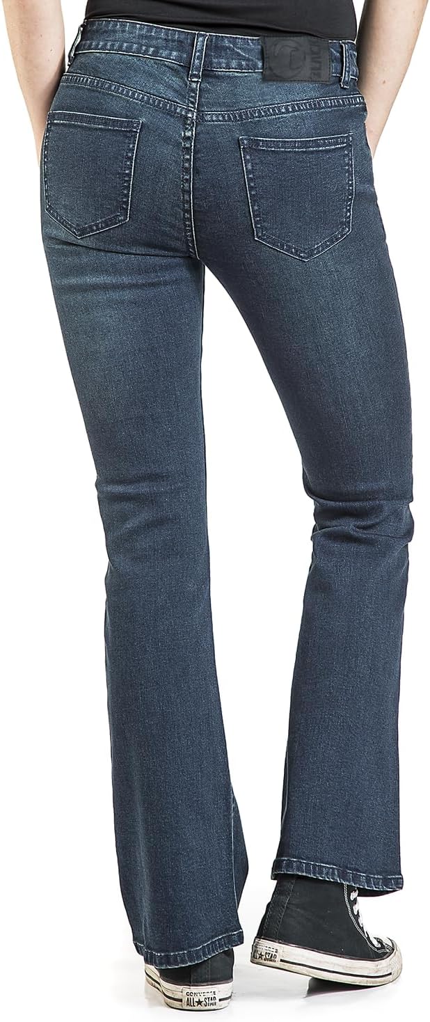 Black Premium by EMP Damen dunkelblaue Jeans mit Schlag, 4XL Blau