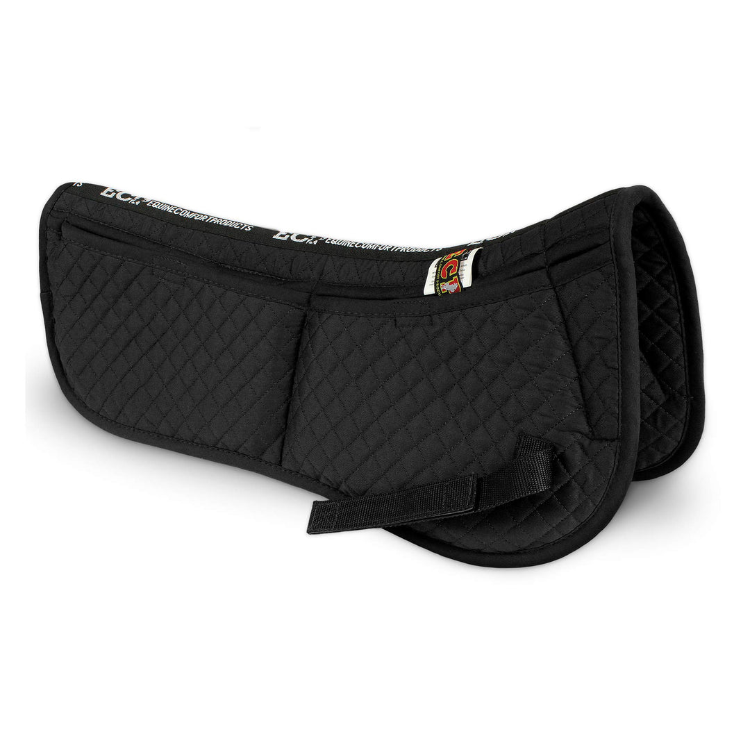 ECP Equine Comfort Products Korrektur-Schabracke mit verstellbarem Memory-Schaum Schwarz, Schwarz