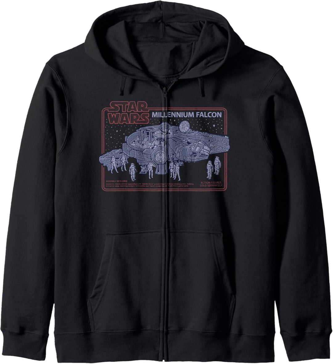 Star Wars Millennium Falcon Blue Hue Portrait Kapuzenjacke