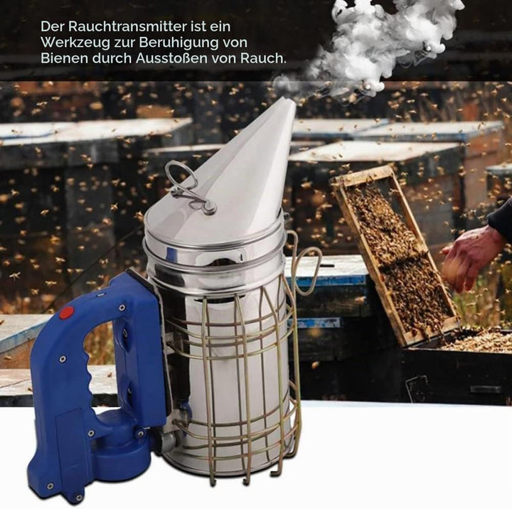 Bee Hive Smoker, Elektrischer Wiederaufladbarer Imkerei-Smoker mit Hitzeschild, Edelstahl Elektrisch