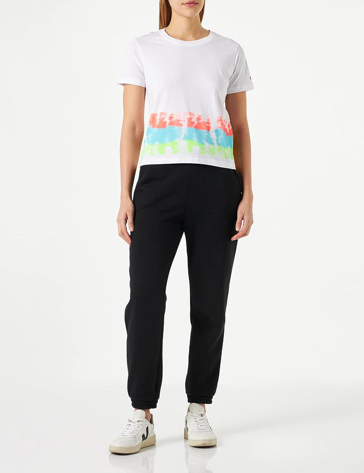 Champion Damen Legacy Color Ground Croptop S/S T-Shirt M Weiss, M Weiss