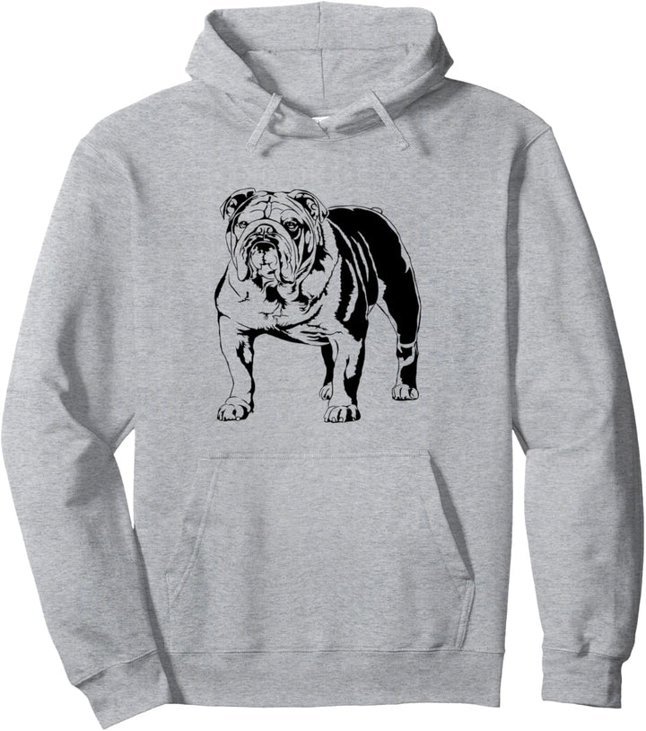 Englische Bulldogge Hund Hunde Portrait Hundeportrait Pullover Hoodie