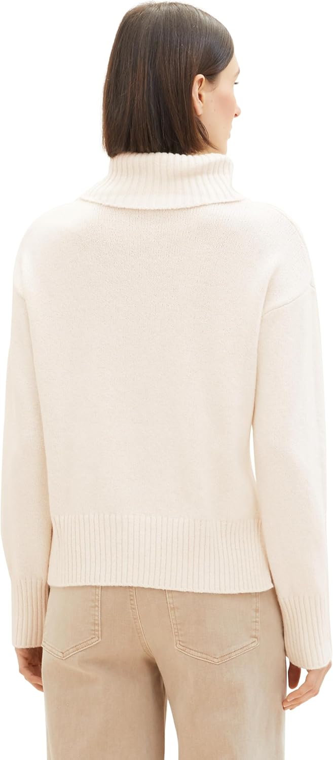 TOM TAILOR Damen Pullover L 28130 - Soft Buttercream, L 28130 - Soft Buttercream