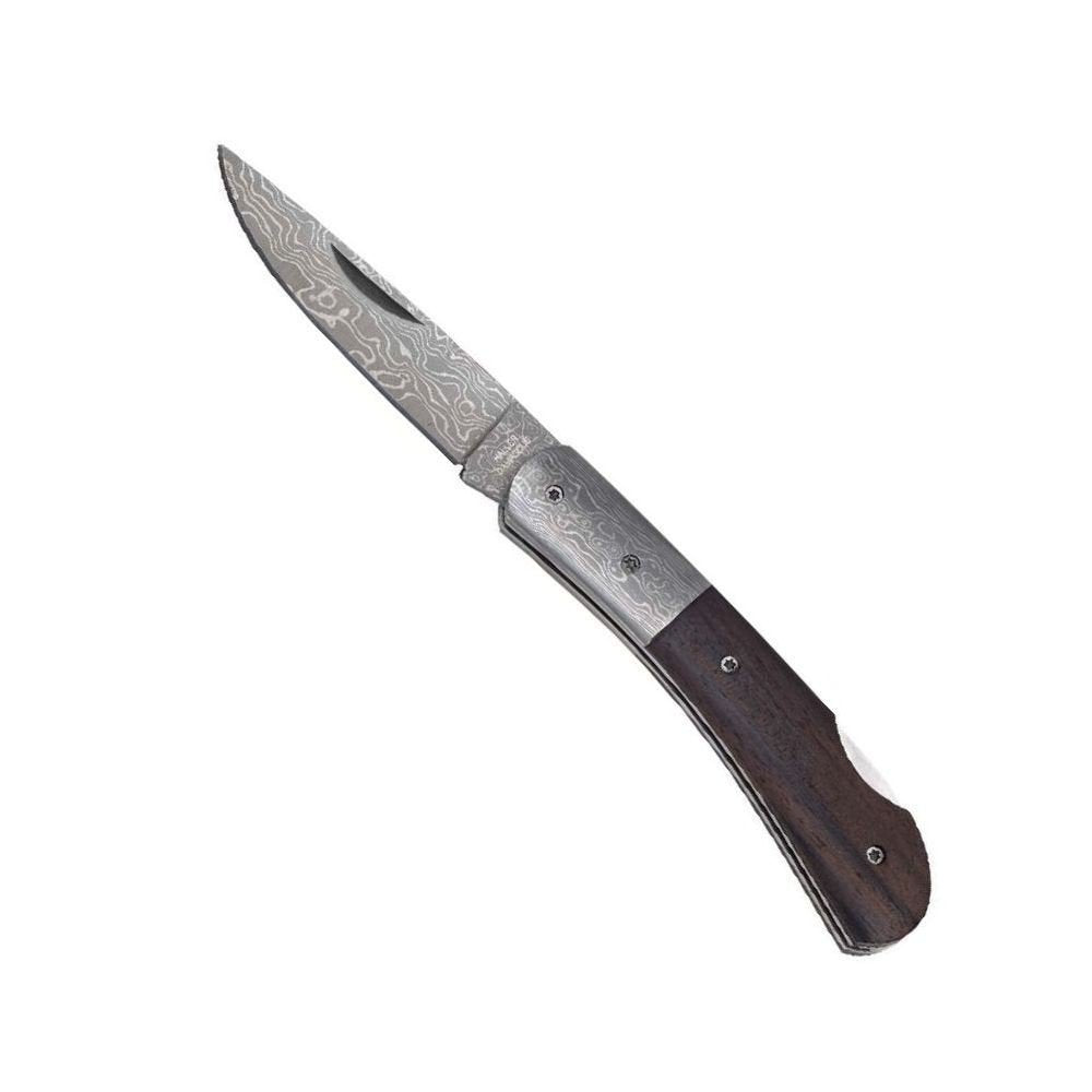 Haller Unisex – Erwachsene Damast-Taschenmesser Ebenholzgriff, braun, one Size