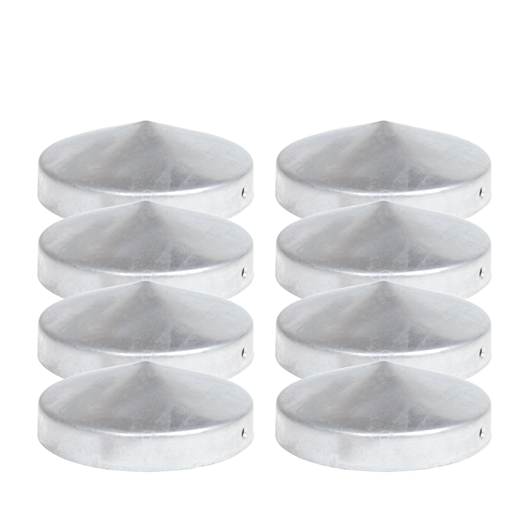 8 x PFOSTENKAPPE RUND STAHL FEUERVERZINKT 101 MM DURCHMESSER 8 101 mm, 8 101 mm