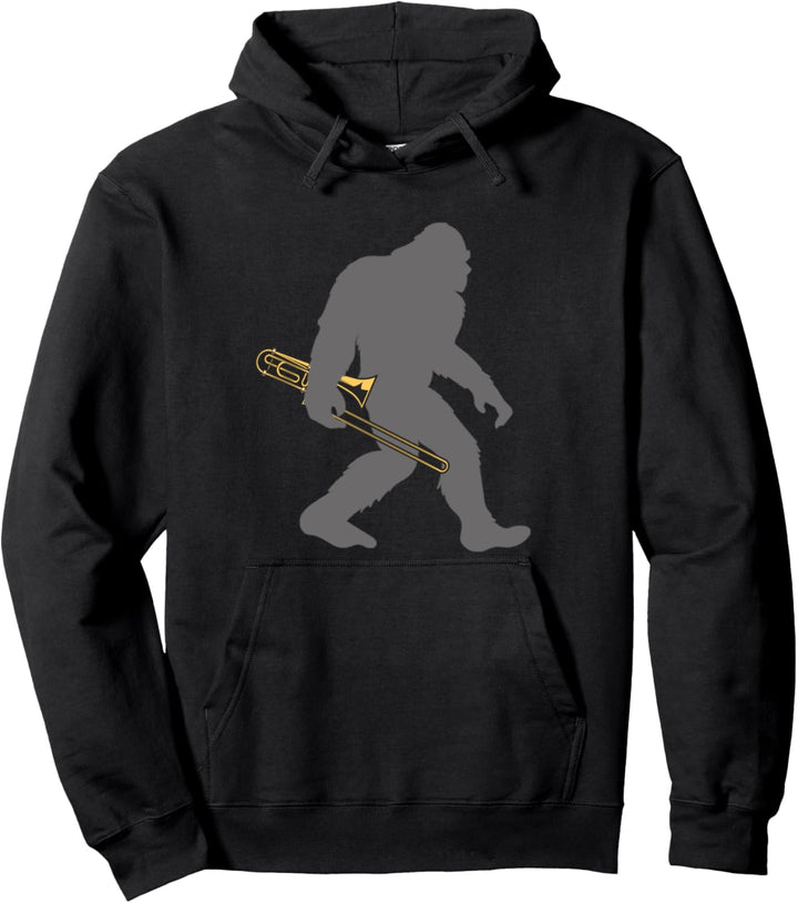 Lustiges Posaunist Monster mit Posaune Pullover Hoodie