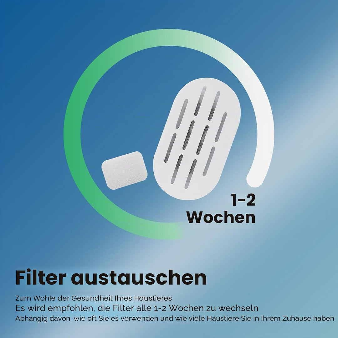 DOOOB Katzenwasserbrunnenfilter, 24 Stück, kompatibel mit DOOOB Edelstahl-Katzen-Wasserbrunnen, Haus