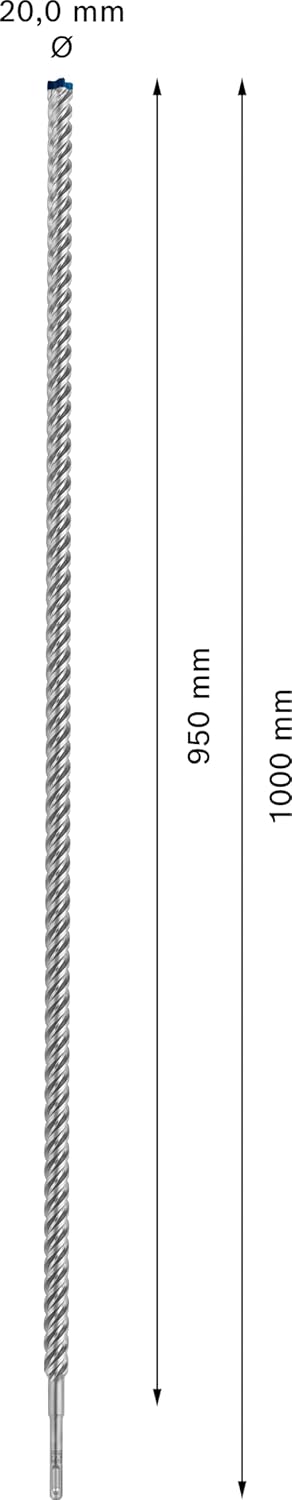 Bosch Professional 1x Expert SDS plus-7X Hammerbohrer (für Stahlbeton, Ø 20,00x1000 mm, Zubehör Bohr