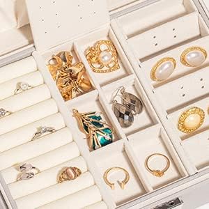 Tiklife Schmuckkästchen Schmuckschatulle Schmuckkasten Reise PU-Leder Schmuck Aufbewahrungsbox für R