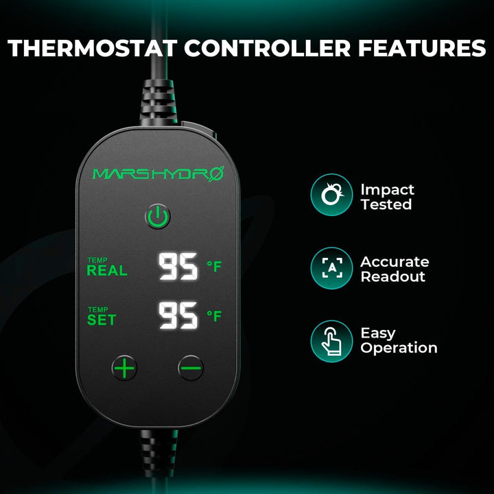 MARS HYDRO Heizmatte Pflanzen mit Thermostat für gärbox Terrarium,Wärmematte Pflanzen für Sämlinge G