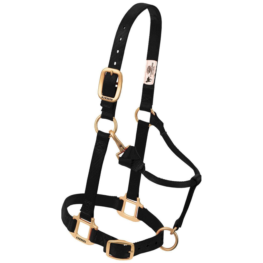 Weaver Leather Original Nylonhalfter für Pferde, verstellbar Weanling/Pony Schwarz, Weanling/Pony Sc