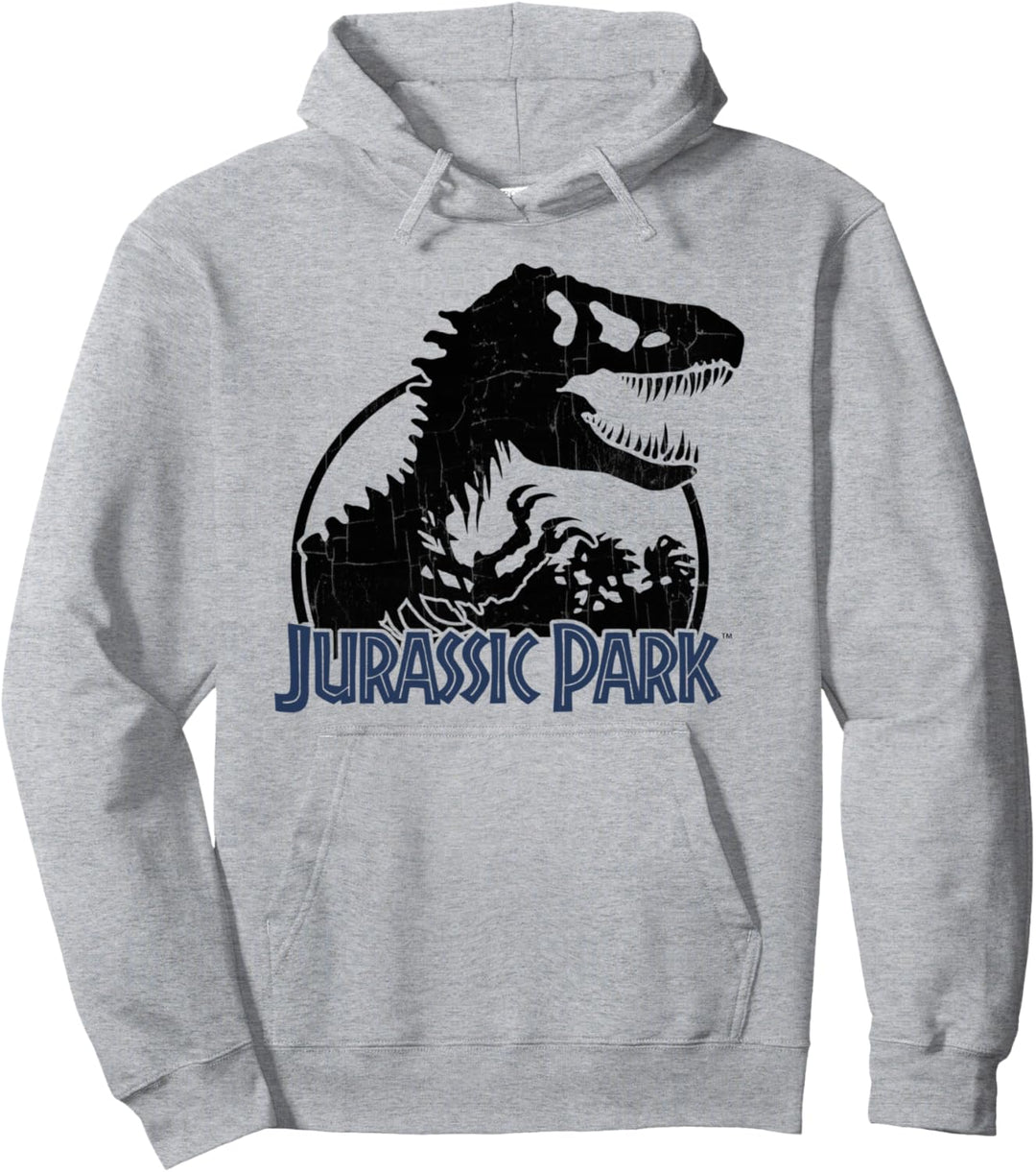Jurassic Park Classic T-Rex Dark Logo Pullover Hoodie