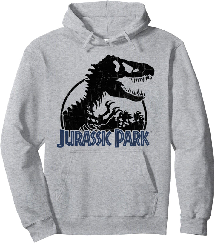 Jurassic Park Classic T-Rex Dark Logo Pullover Hoodie