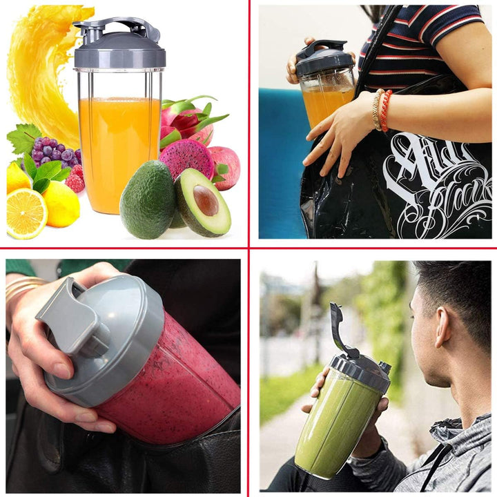 Mixer-teile, 510 ml / 680 ml Becher mit Lippen-Ring, Flip-Top to go Deckel, Frischhaltedeckel, Dicht