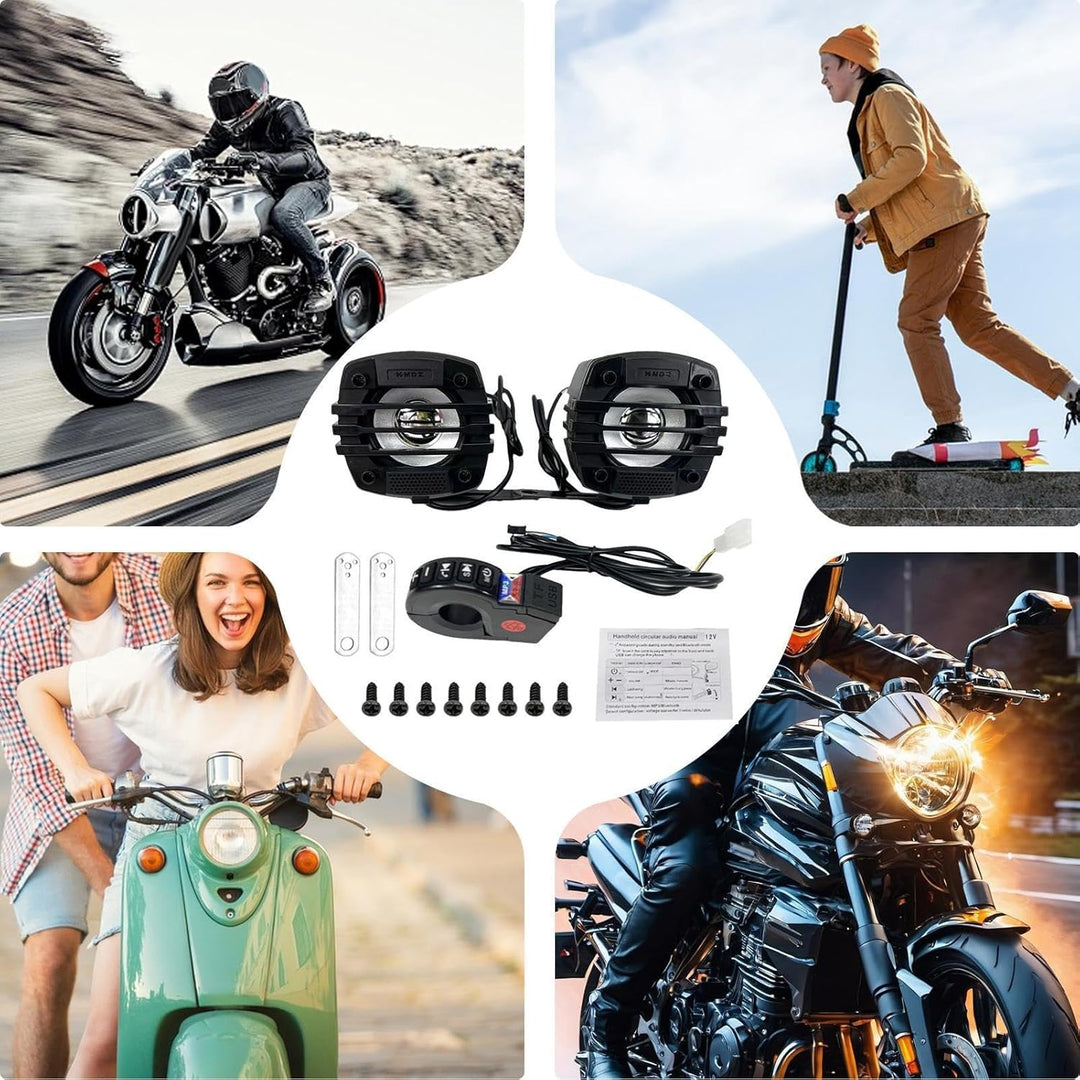 Motorrad-Lautsprecher, Motorrad-Audio-Soundsystem, Radio-Verstärker, Audio-Verstärker-System, HiFi-S