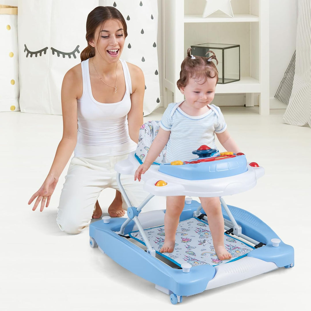 LIFEZEAL 6 in 1 Lauflernhilfe, Babywalker Spiel- und Lauflernwagen zusammenklappbar mit abnehmbarem