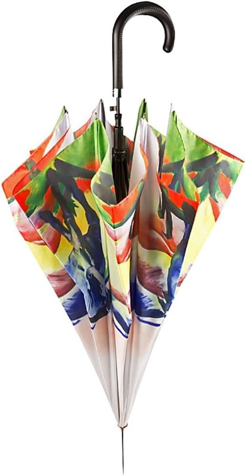 VON LILIENFELD Regenschirm Franz Marc: Blaues Pferd Auf-Automatik Damen Kunst Stabil Stockschirm