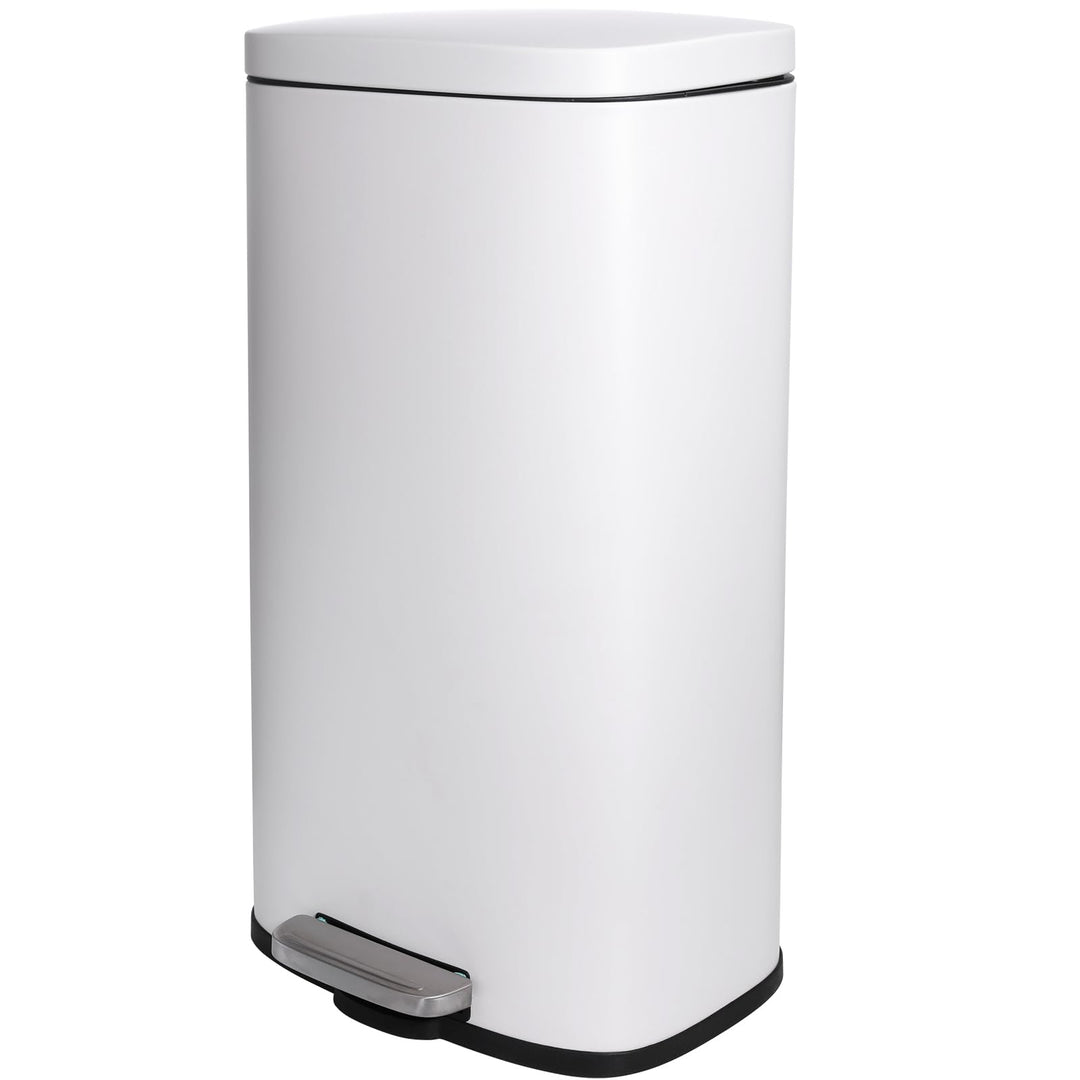 LIFERUN Mülleimer Küche 30l, Abfalleimer mit Deckel, Softclose Treteimer aus Stahl, mit Inneneimer f