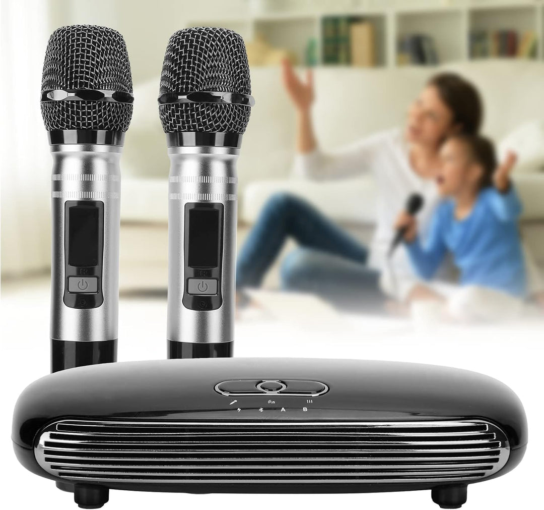 Dilwe K8 Karaoke-Maschine, 2 kabellose Karaoke-Mikrofone, tragbarer Karaoke-Lautsprecher, Bluetooth-