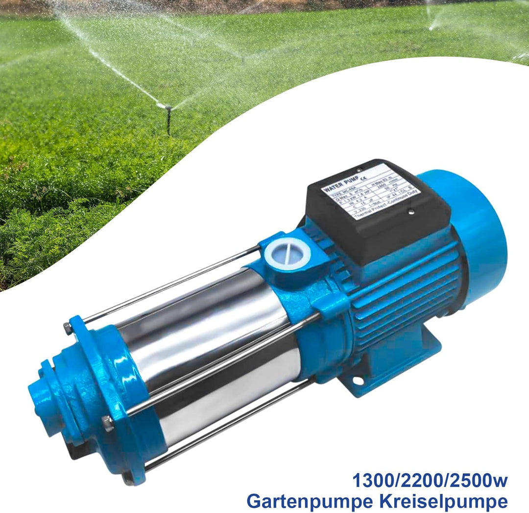 Gartenpumpe Kreiselpumpe, 2500W Elektrische Centrifugal Pumpen Garden Pumpe 4000 L/h Robuste, max. D