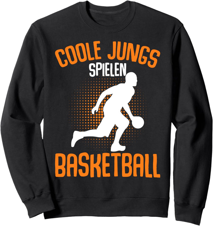 Coole Jungs spielen Basketball Basketballer Jungen Kinder Sweatshirt