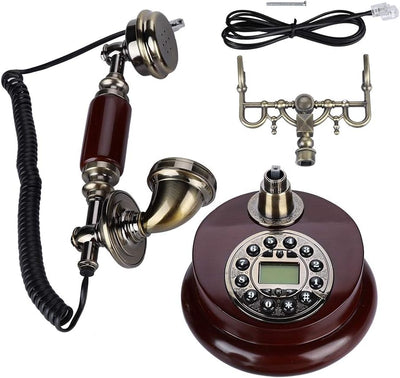 Tosuny Alte Telefone Festnetz, Retro-Telefon mit Antirutschmatte, FSK/DTMF-Dualsystem, Support-Pause