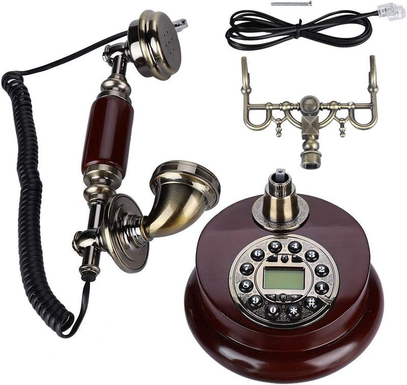 Tosuny Alte Telefone Festnetz, Retro-Telefon mit Antirutschmatte, FSK/DTMF-Dualsystem, Support-Pause