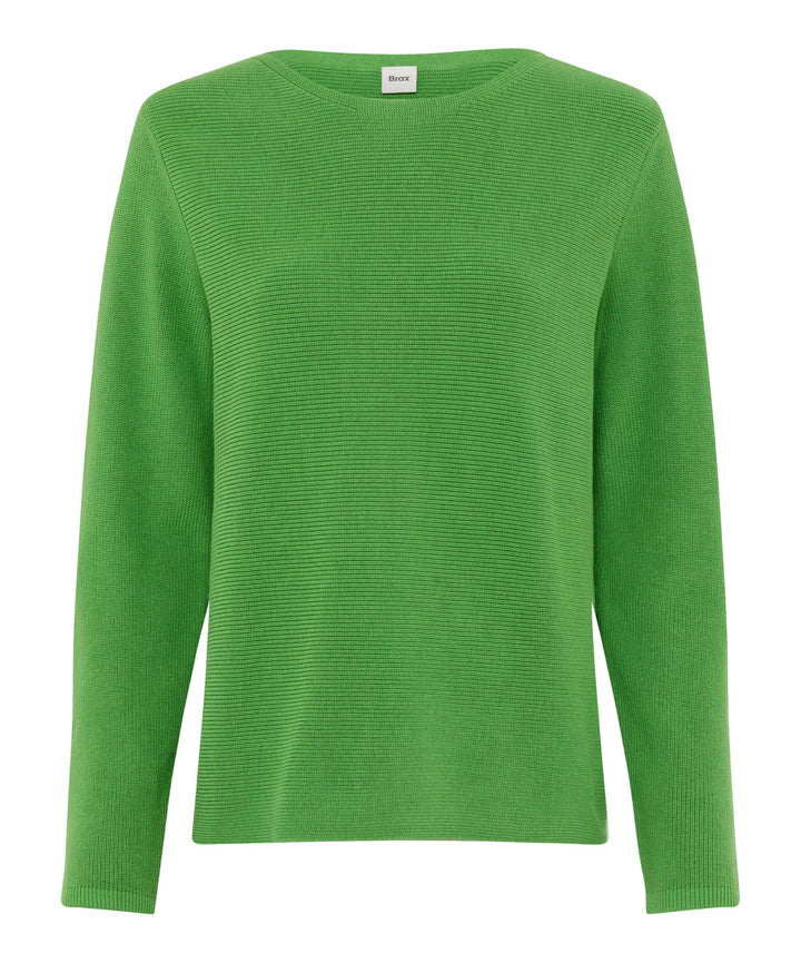 BRAX Damen Style Lesley Organic Cotton Solid Pullover 42 36 Leaf Green, 42 36 Leaf Green