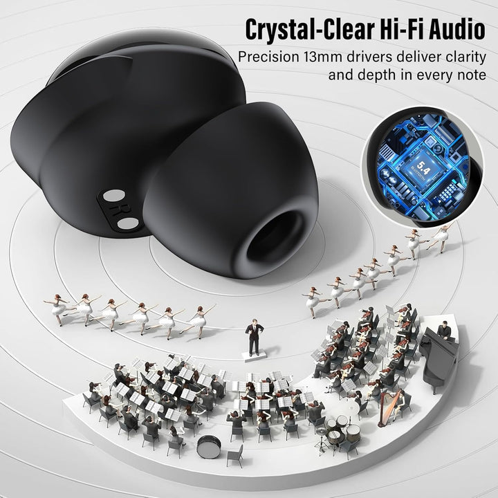 Bluetooth Kopfhörer, Mini 48 Std Schlafkopfhörer Bluetooth 5.4 mit Touchscreen, 2026 Neue in Ear Kop