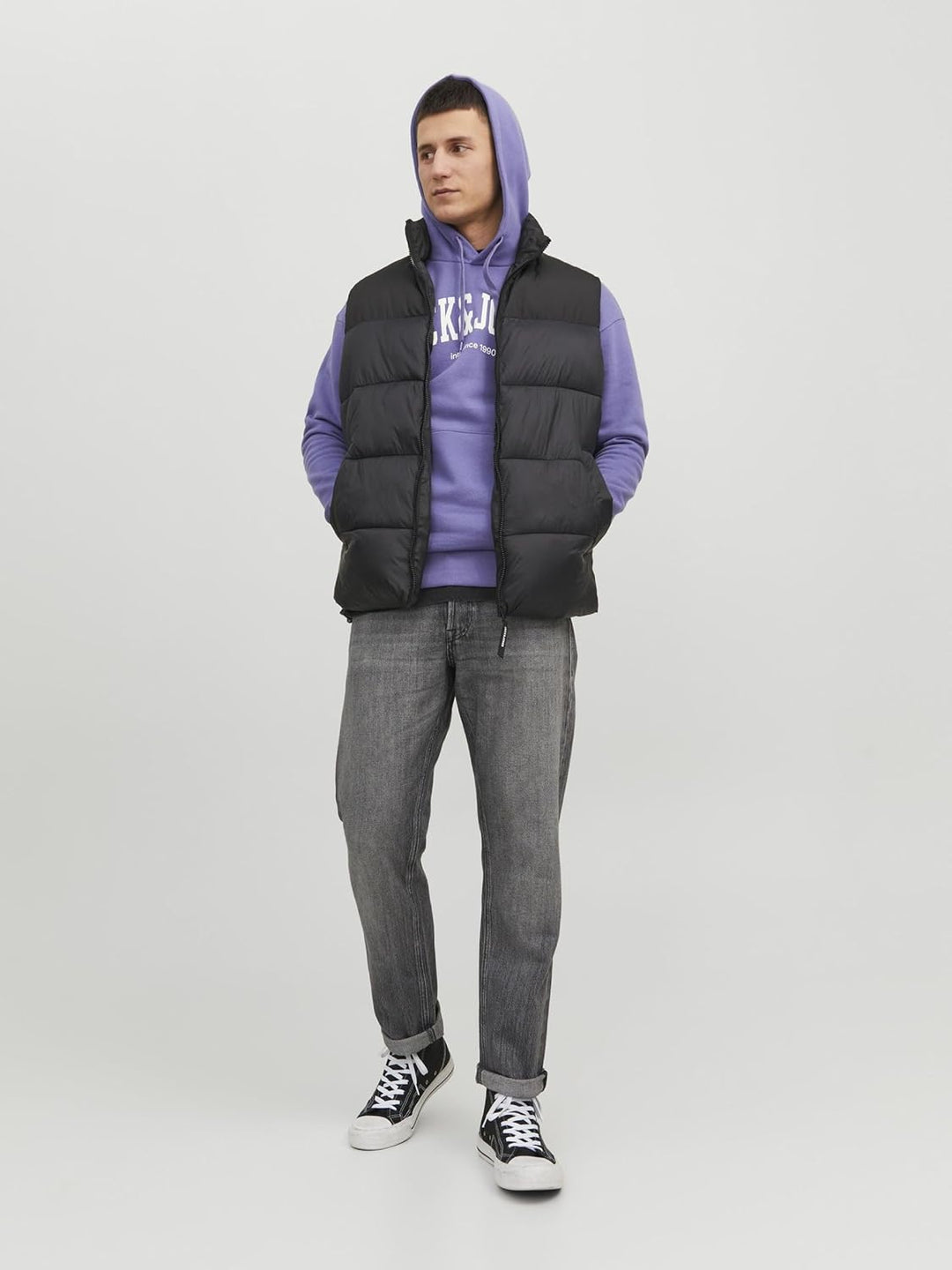 JACK & JONES male Pufferweste Pufferweste XS Schwarz, XS Schwarz