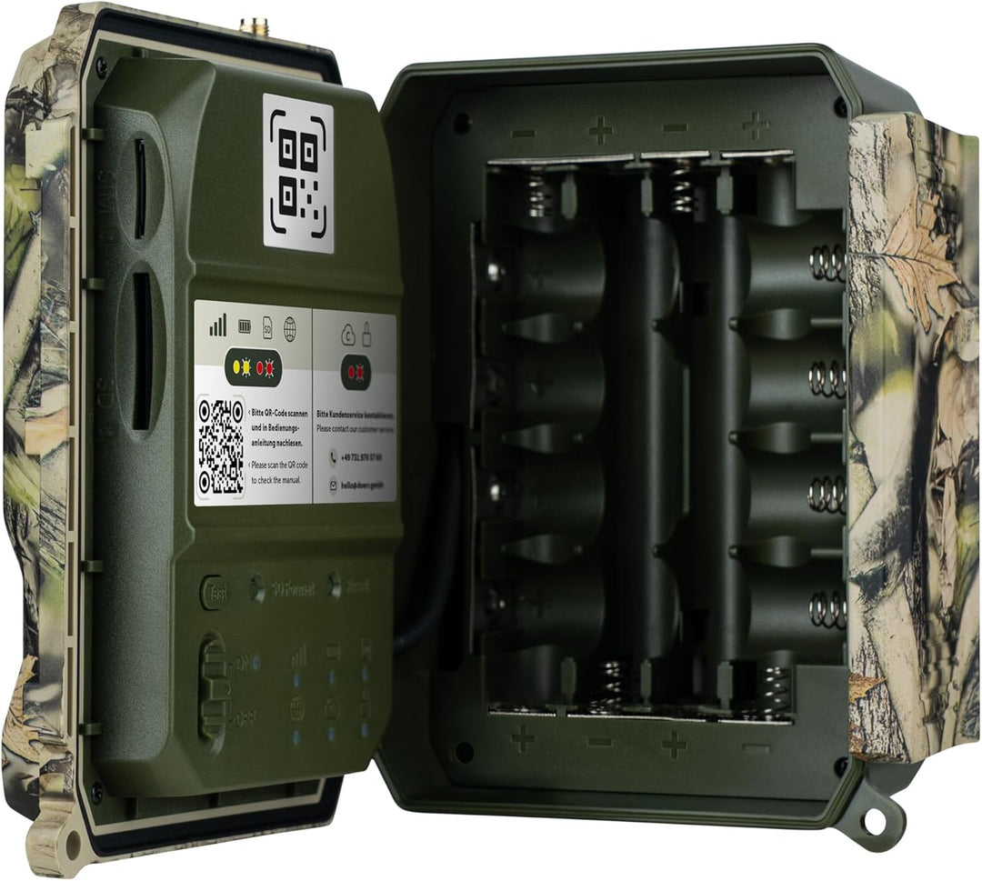 DÖRR Cloud Pro 4G Wildkamera, Überwachungskamera, 60°, Wiederaufladbar 18650, iOS & Android & Web Ap