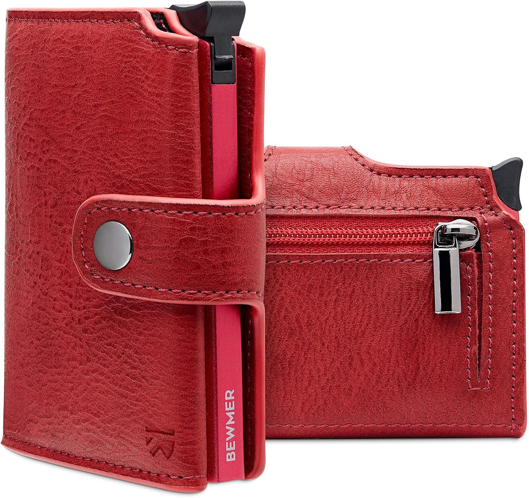 BEWMER 2 Shielded | Herren und Damen Slim Wallet mit RFID-Schutz Anti-Cloning | Kartenetui mit Münzf