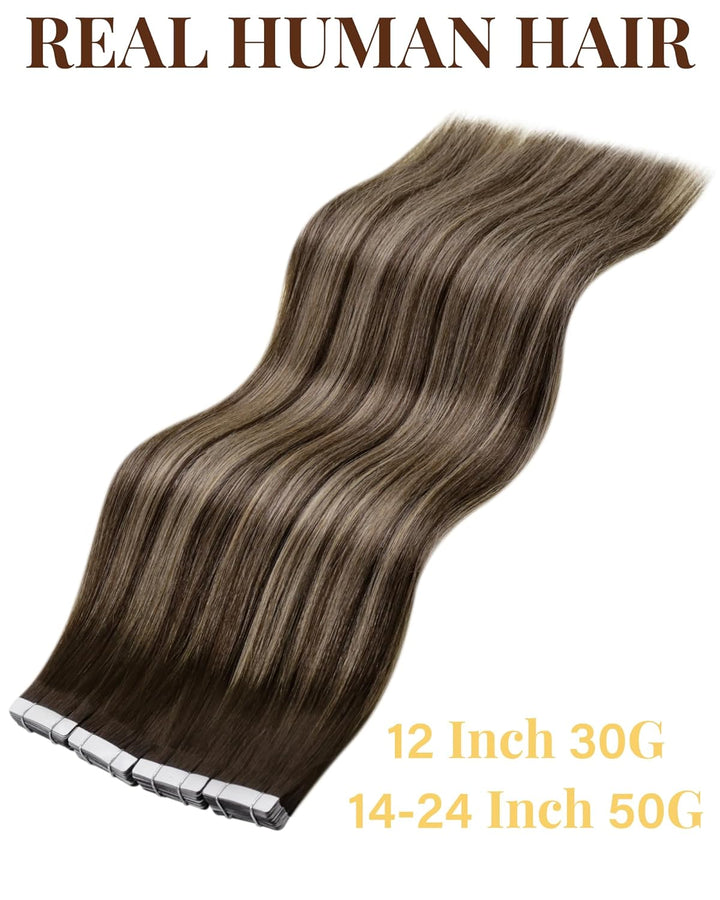 Hetto Tape in Extensions Echthaar Remy Tape in Echthaar Extensions Braun Tape in Haarverlängerung Om