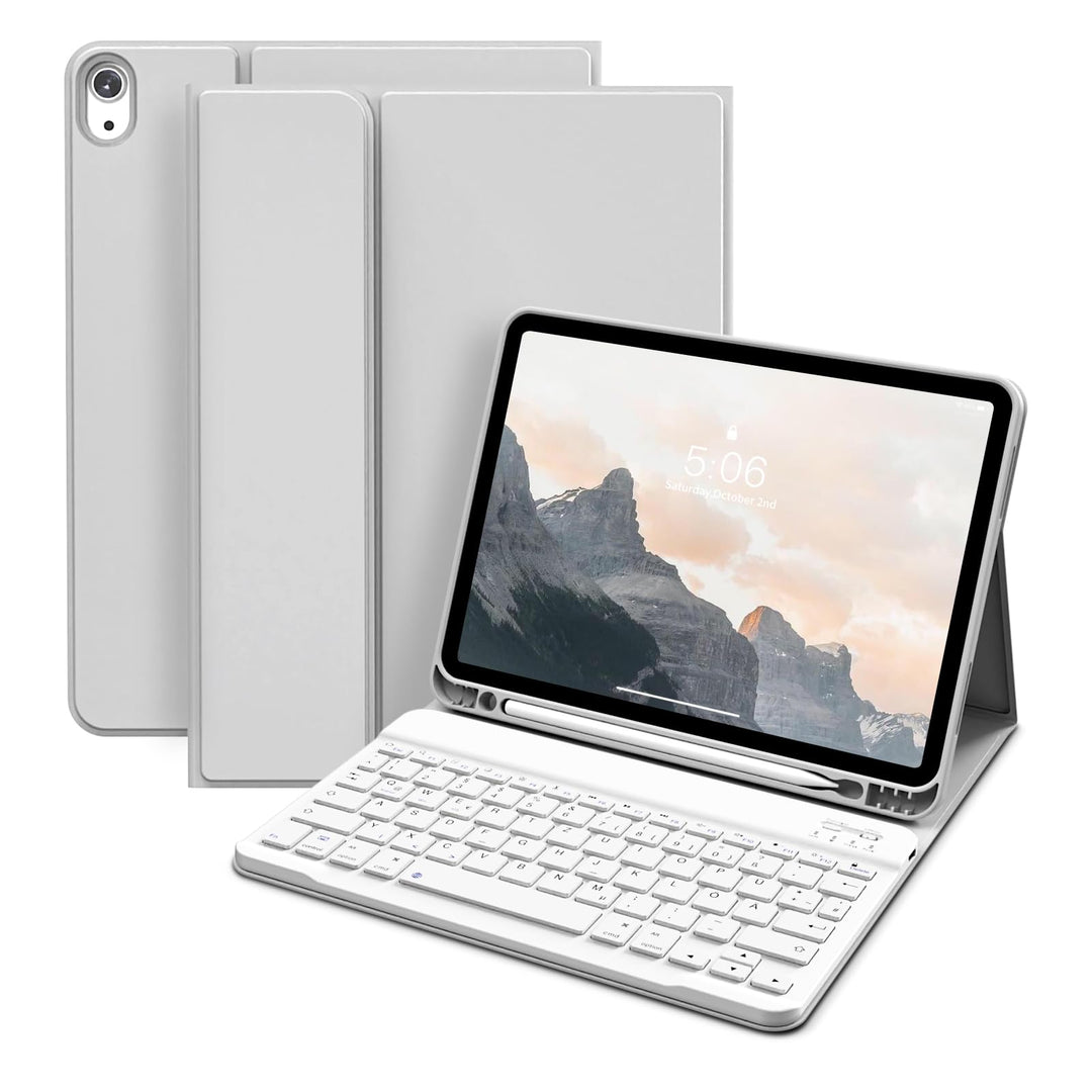 KVTVOU Tastatur Hülle für iPad Air 11 Zoll (2026 2025 2024), iPad Air 5. / 4. Generation (10,9 Zoll