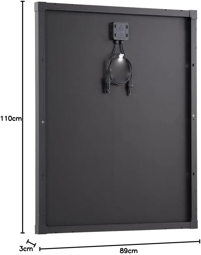 Genio Monokristallines Solarmodul mit Schingle-Technologie, PV-Modul, schwarz, für Wohnwagen, Boote,