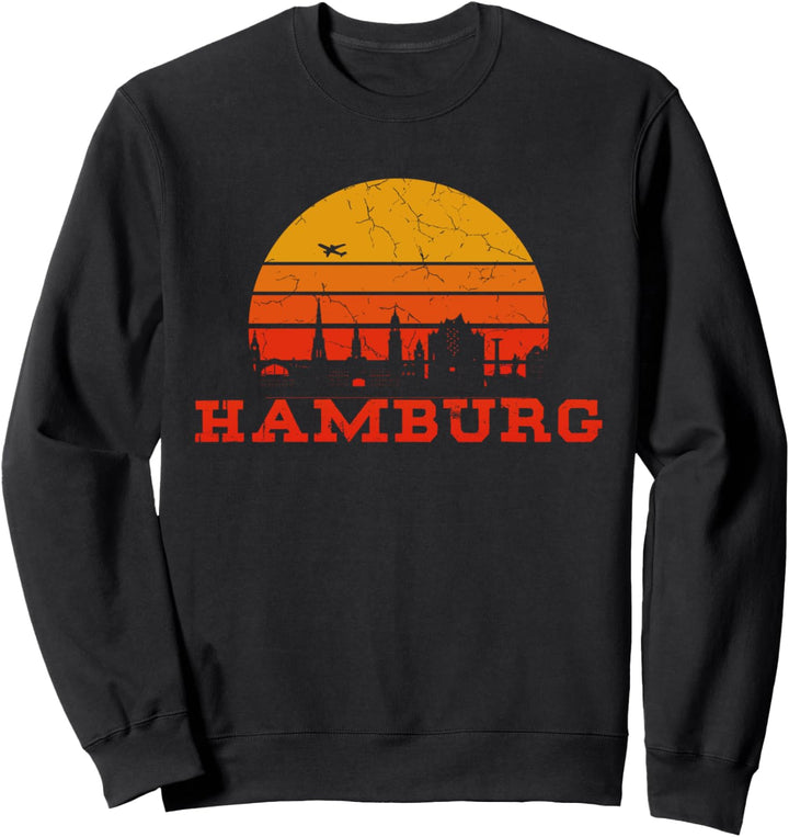 "Hamburg" Motiv mit Skyline von Hamburg im Sonnenuntergang Sweatshirt