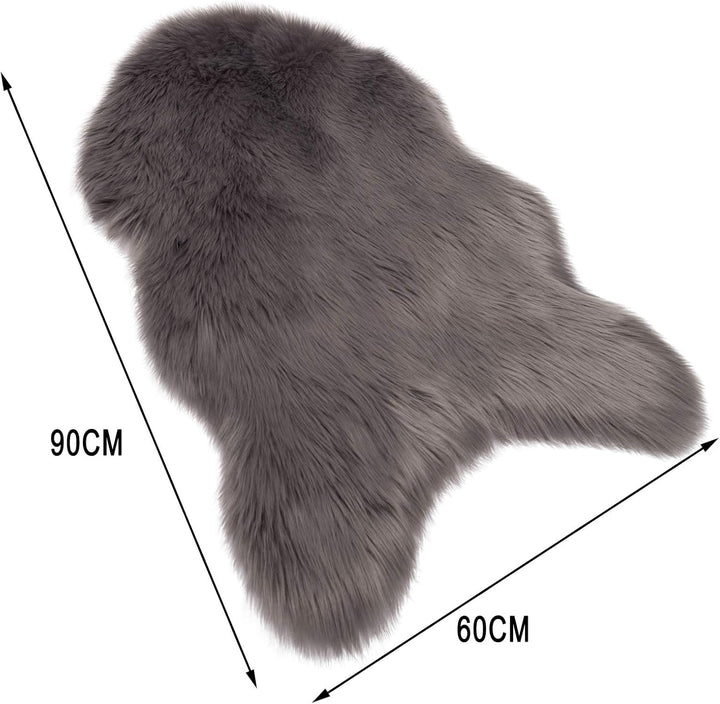 WOLTU Fellteppiche Schaffell, Kunstfell Lammfellimitat Teppich flauschig, Longhair Fell Optik, Dekof