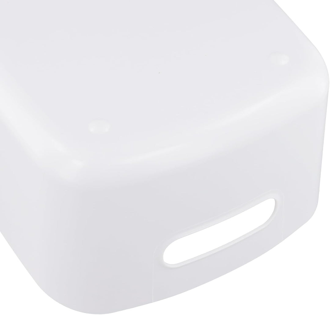 6 Stück Gross Aufbewahrungsbox Weiss,30.5 x 20.5 x 12 cm Körbe Kunststoff mit Griffen, Küchenschrank