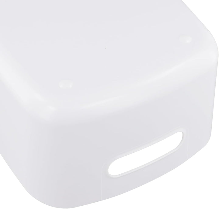 6 Stück Gross Aufbewahrungsbox Weiss,30.5 x 20.5 x 12 cm Körbe Kunststoff mit Griffen, Küchenschrank