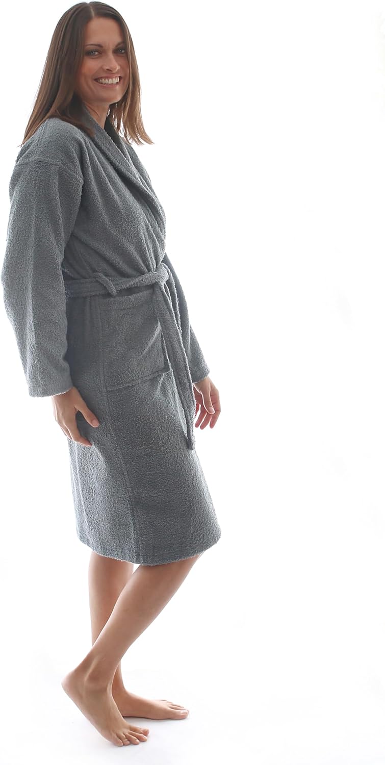 LEBENGOOD Bademantel für Damen, Herren, Unisex, Frottee 100% Baumwolle, Weicher Morgenmantel Dusche,