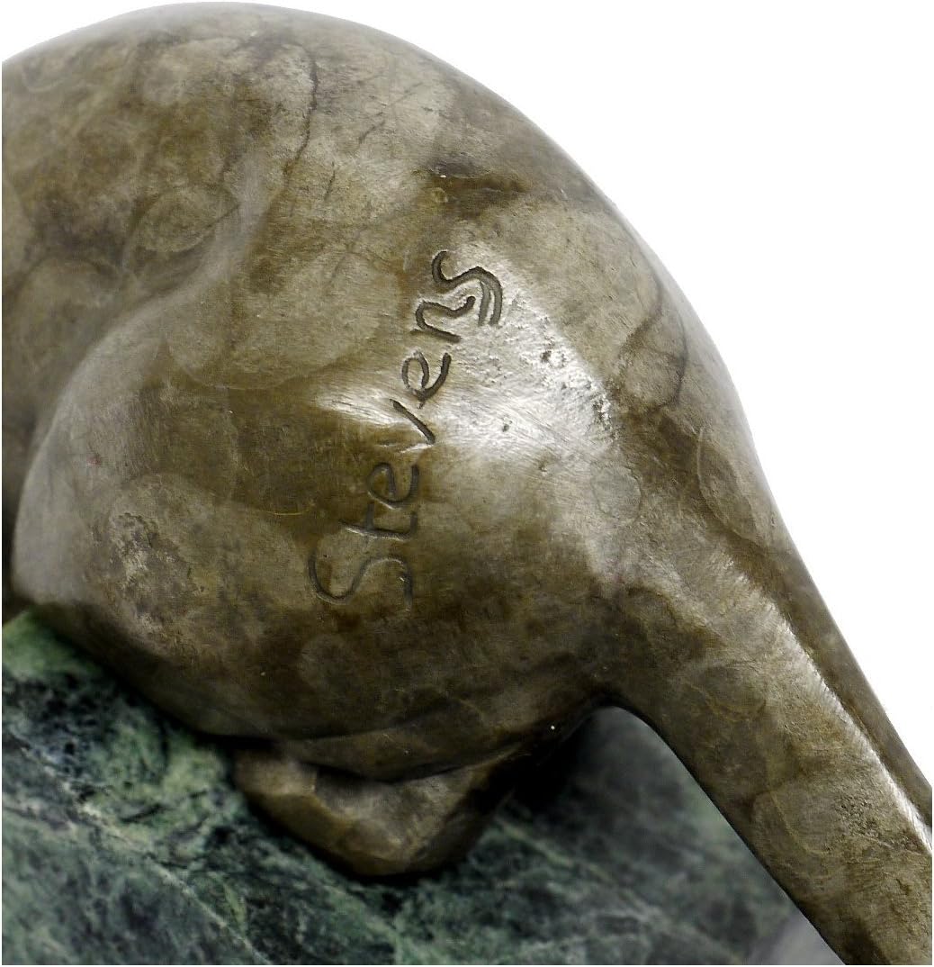 Kunst & Ambiente - Moderne Tierfigur aus Bronze - Schleichender Panther - signiert - Alfred Stevens